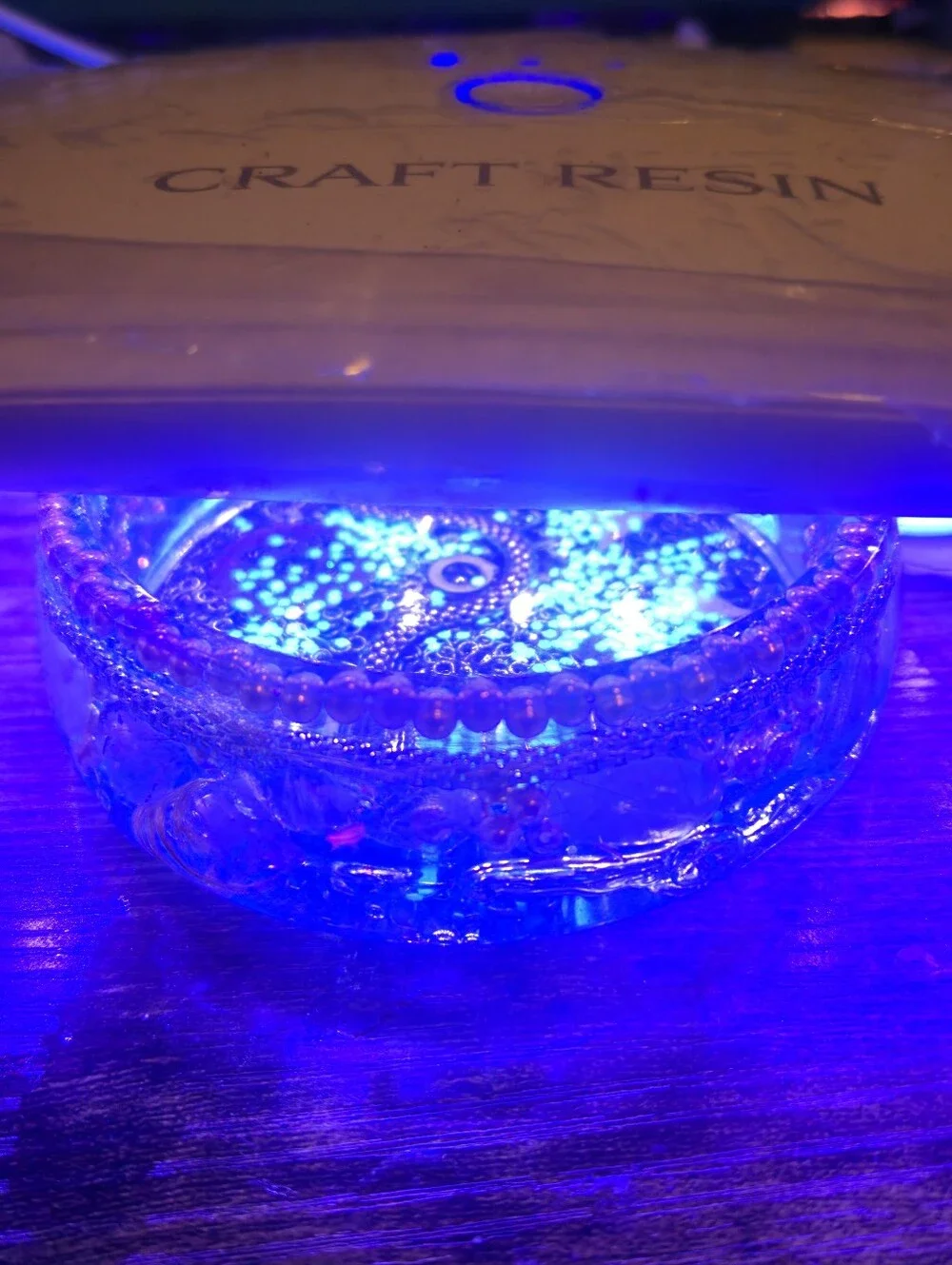 Orgonite Crystal Charging Dish Trinket Tray Copper Quartz & Resin EMF Protection